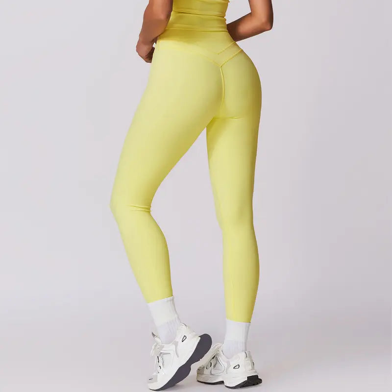 TimeOFF Women's Crisscross Back Tank & High-Waist Butt-Lift Leggings Set