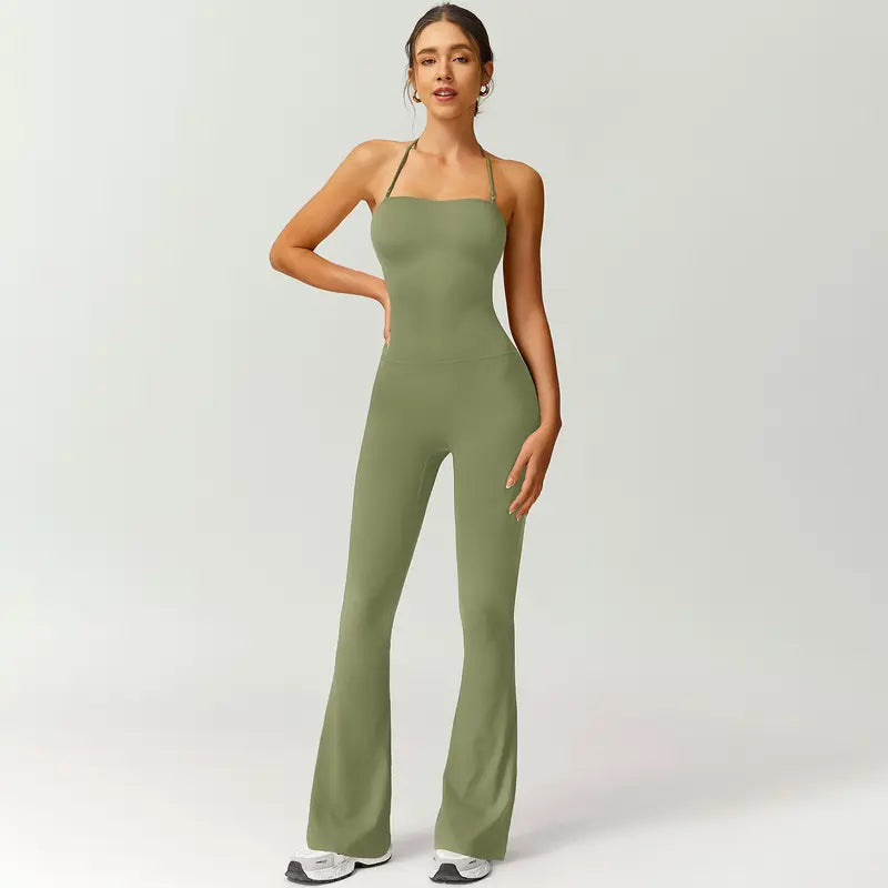 Women's Athleisure Halter Jumpsuit