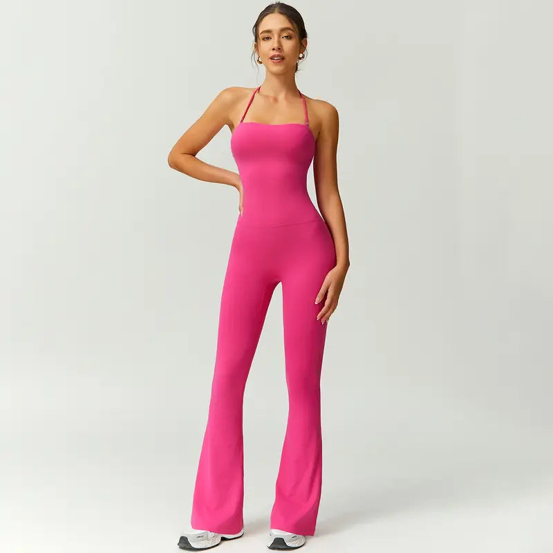 Women's Athleisure Halter Jumpsuit