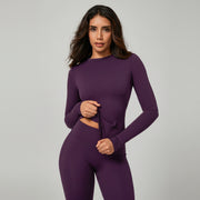 Long‑Sleeve Top & Flare Leggings 2‑Piece Active Set