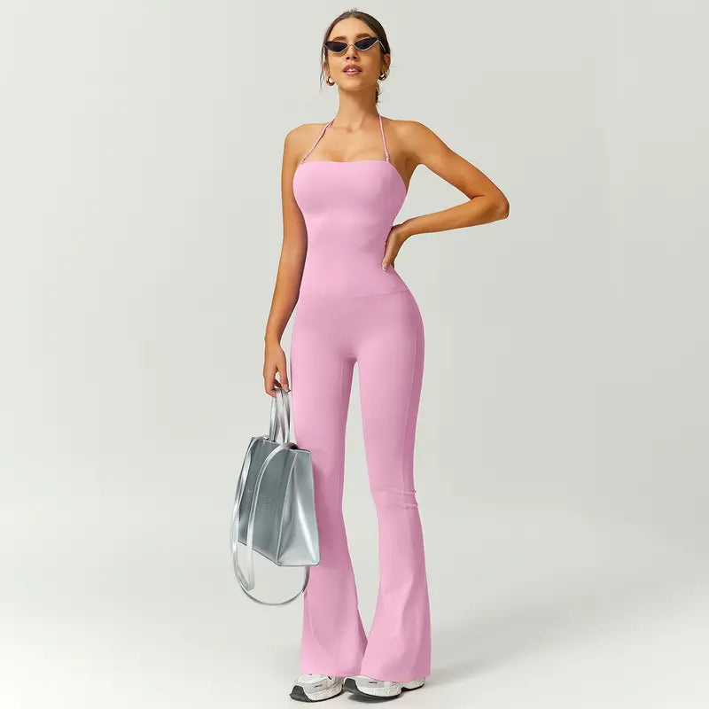 Women's Athleisure Halter Jumpsuit