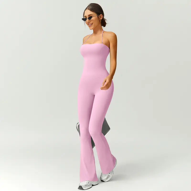 Women's Athleisure Halter Jumpsuit