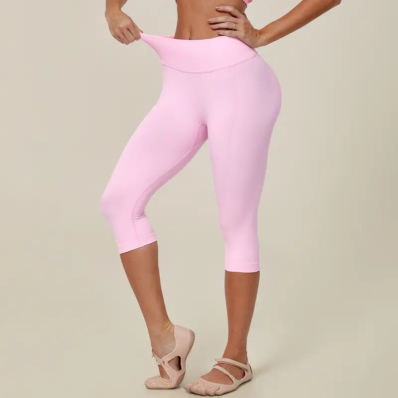 TIMEOFF Women's High Waist Capri Leggings
