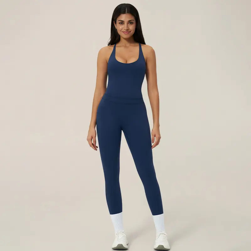 TimeOFF Women's Seamless Athletic Jumpsuit