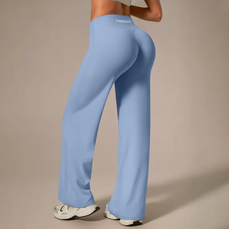 TimeOFF Women's Wide-Leg Pants – High-Waisted