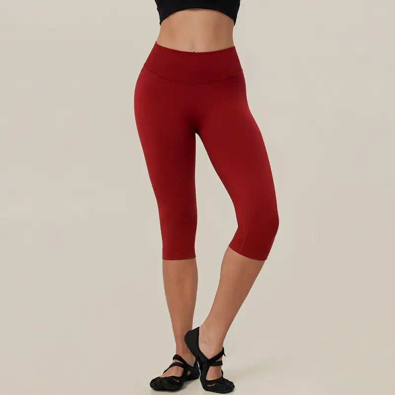 TIMEOFF Women's High Waist Capri Leggings