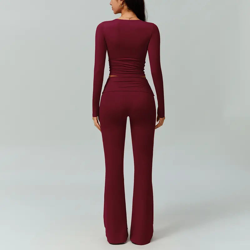 TIMEOFF Women's 2-Piece High Stretch Sporty Activewear Set
