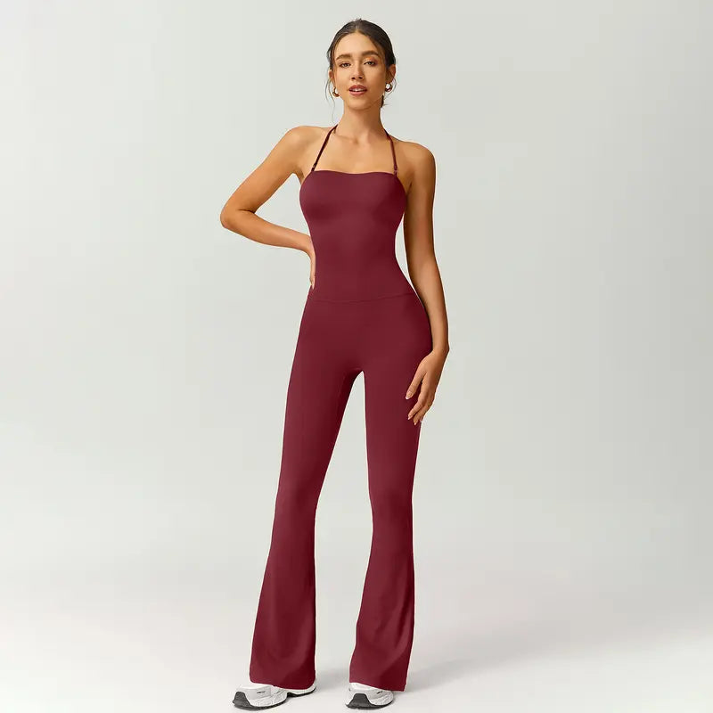 Women's Athleisure Halter Jumpsuit