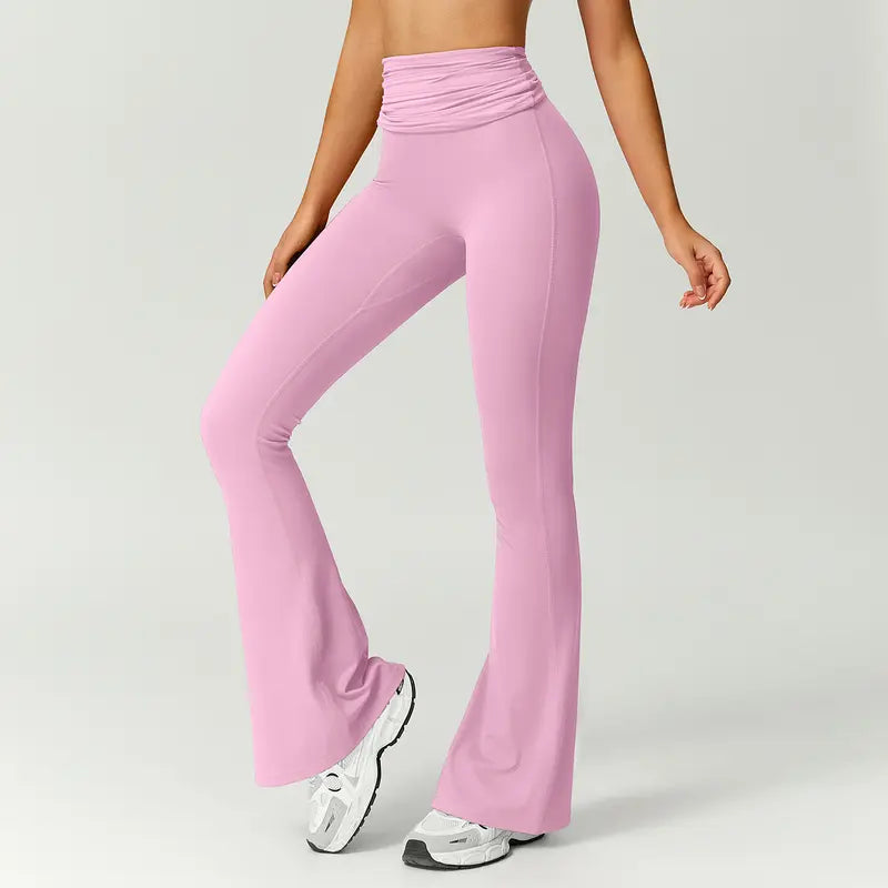 TIMEOFF Women's Halter Neck High Waist Butt Lifting Bodycon Flared Leg Yoga Jumpsuit