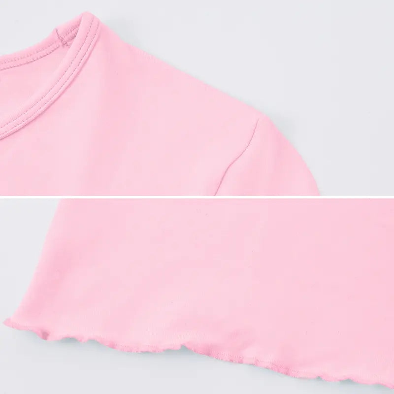 TIMEOFF Form Fitting Crop T Shirt