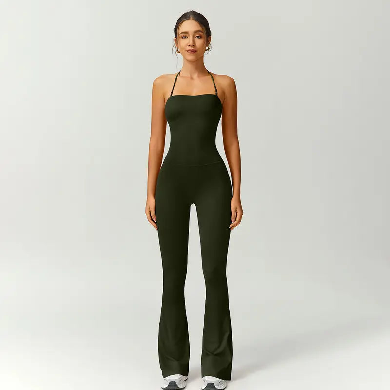 Women's Athleisure Halter Jumpsuit