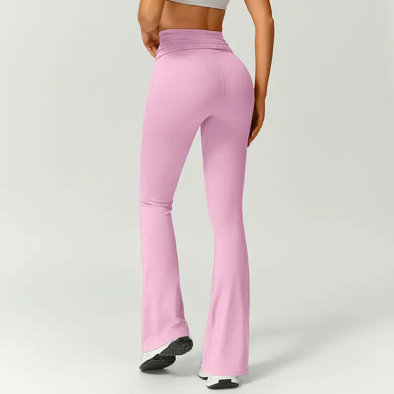 TIMEOFF Women's Halter Neck High Waist Butt Lifting Bodycon Flared Leg Yoga Jumpsuit
