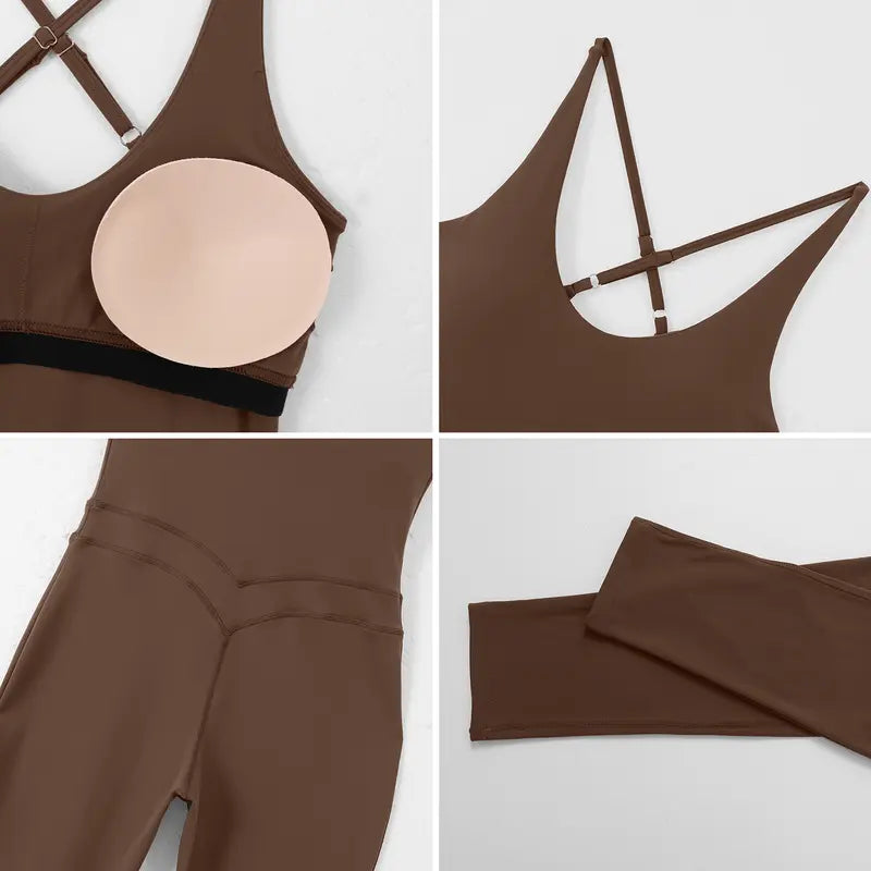 TimeOFF Women's Seamless Athletic Jumpsuit