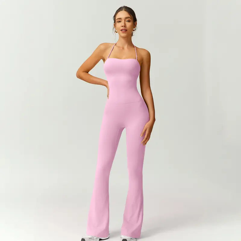 Women's Athleisure Halter Jumpsuit