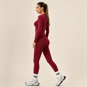 Long Sleeve Slim Top & High Waist Leggings Active Set